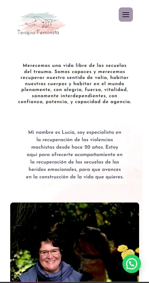 Terapia Feminista mobile view